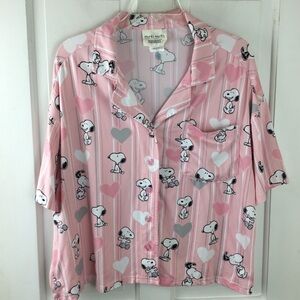 Munki Munki Peanuts Snoopy Pajama Top Sz Large